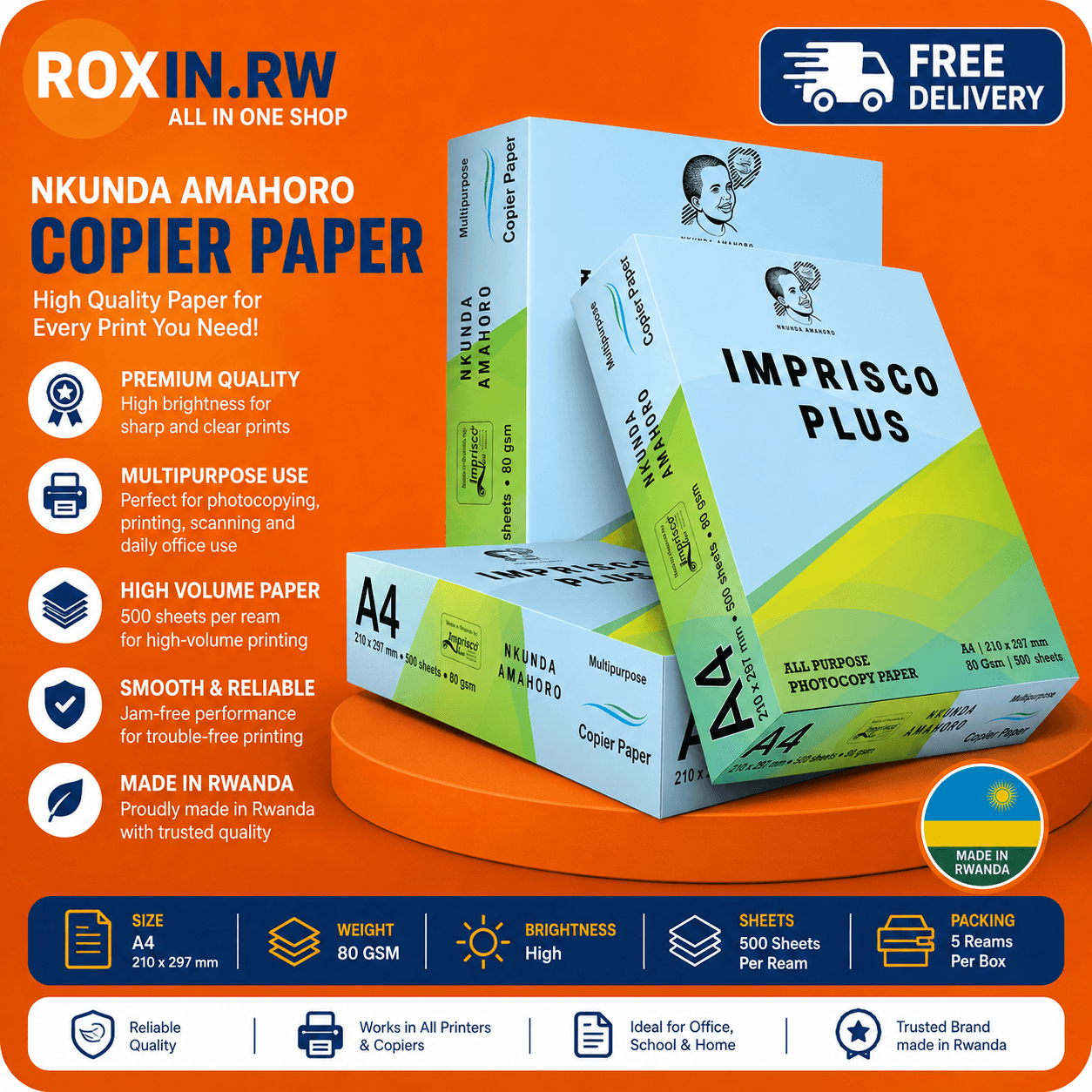 NKUNDA MAHORO REAM OF PAPER (5 IN BOX)